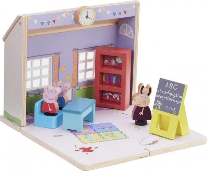 Peppa Big houten school - speelgoed