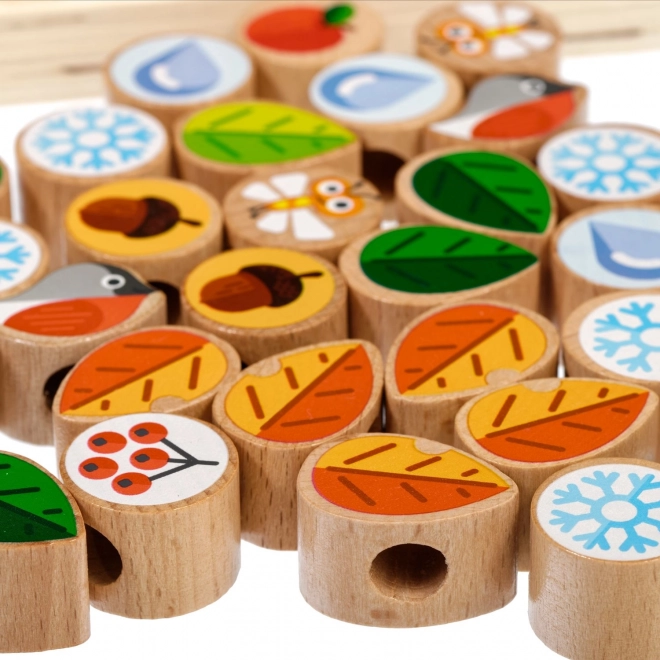 Lucy & Leo Boom - houten rijg- en weefset