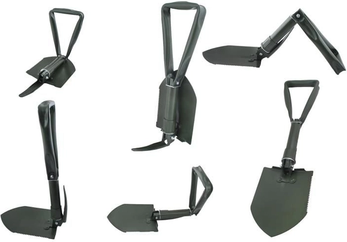 3-in-1: Schaufel, Pickel und Säge