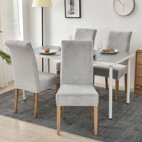 Stoelbekleding - grijze velours Ruhhy 22979