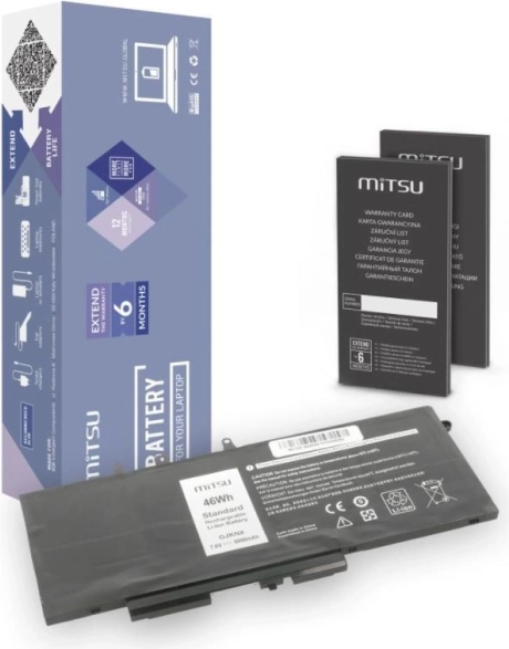 Battery for Dell Latitude 5490, 5590 6000 mAh