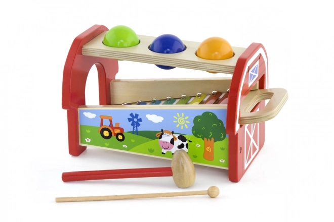 Wooden Hammer Toy and Xylophone