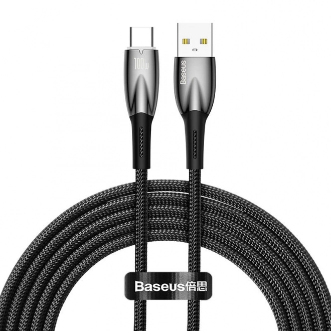 Kabel USB-C Baseus Glimmer 100 W, 2m zwart