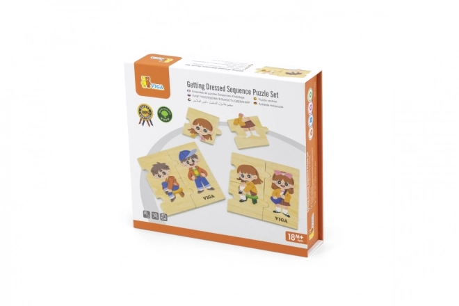 Houten aankleedpuzzel