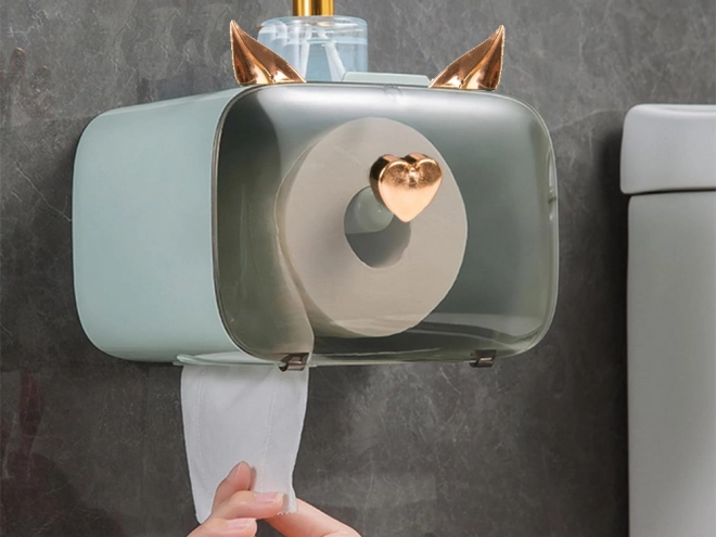 Organizer für Toilettenpapier mit Handyhalter