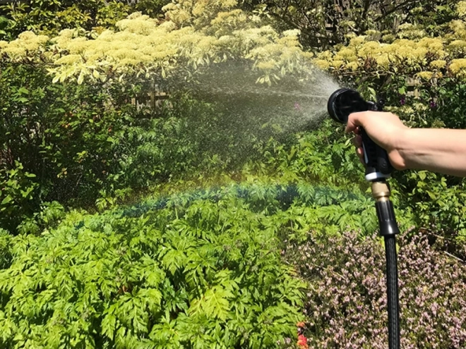 Tuin slang met multifunctionele sproeier
