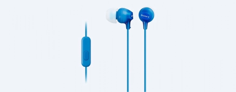 In-Ear-Kopfhörer mit Mikrofon SONY MDR-EX15AP blau