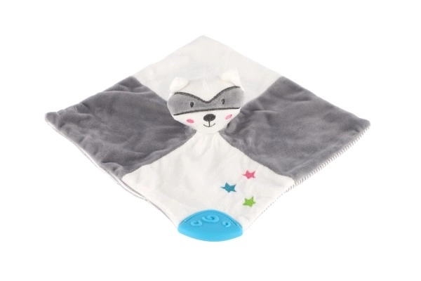 Wasmbeer knuffeldoekje rammelaar pluche 20x20cm op kaart in zak 0+