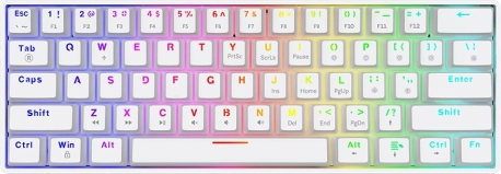 Clavier de jeu mécanique Whiteout X2 60 % avec interrupteurs OUTEMU Red et fonction Hot Swap