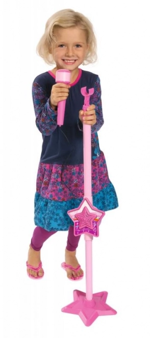 MMW Roze microfoon met standaard, ook voor MP3