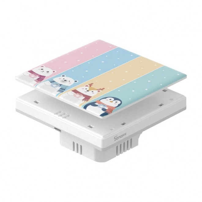 Couvercle décoratif pour interrupteur tactile SONOFF Cartoon 4C