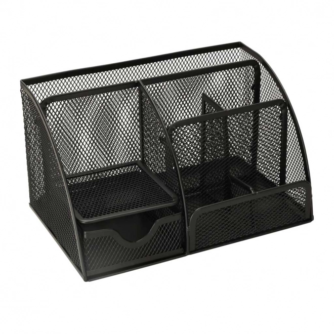 Metalen bureau-organizer met 7 vakken – zwart