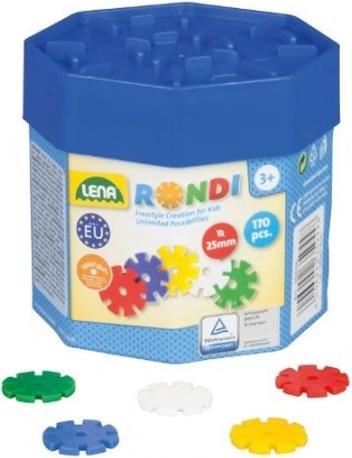 Creatieve plastic kralen Rondi 25 mm, 170 stuks in een doos