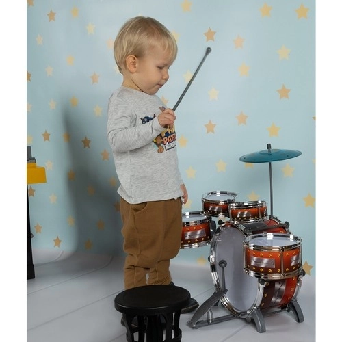 Kindertrommelset - XL kindertrommels met stoeltje