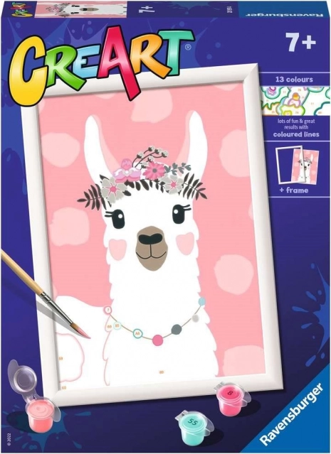 CreArt peinture par numéros – lama, zéro drama 18 × 24 cm