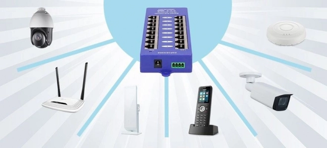 Extralink 8-poorts PoE-injector gigabit