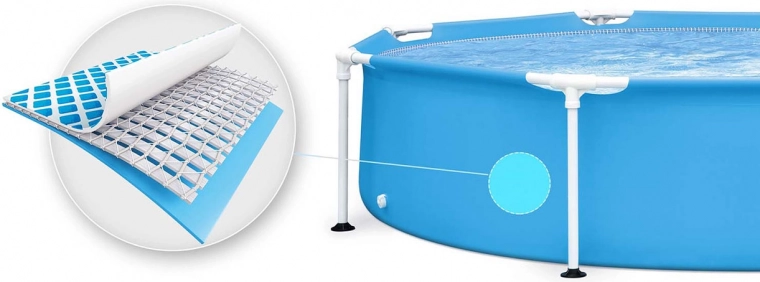 Drielagig PVC-materiaal met versterking