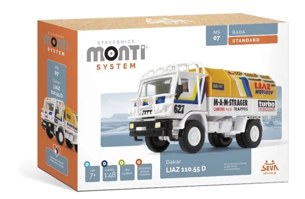 Bouwset Monti Systeem MS 07 Dakar Liaz 1:48 in doos 22x15x6cm