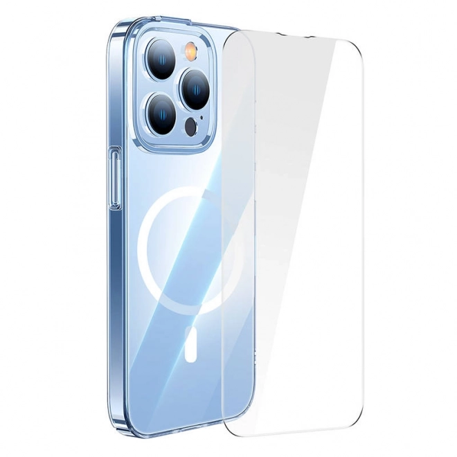 Baseus Crystal étui magnétique transparent et verre trempé pour iPhone 14 Pro Max
