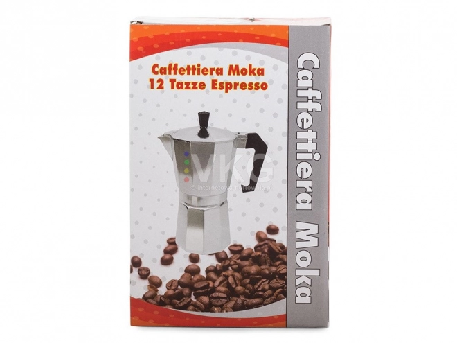 Moka koffiepot voor 12 kopjes 600ml aluminium