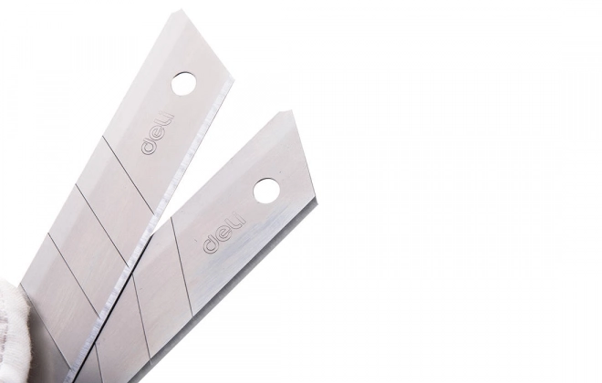 Mes 25 mm 10 stks meskop Deli Tools EDL-DP05 (zilver)