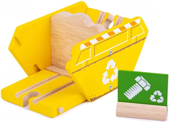 Houten recyclingcontainer voor BIGJIGS RAIL treinbaan