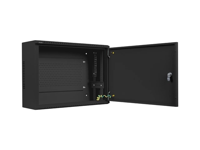Wandmontierter Rack-Kleiderschrank 19 Zoll 4U+3U 540x200 niedriges Profil Schwarz