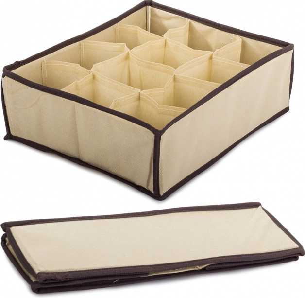 Beige Underwear and Socks Organizer