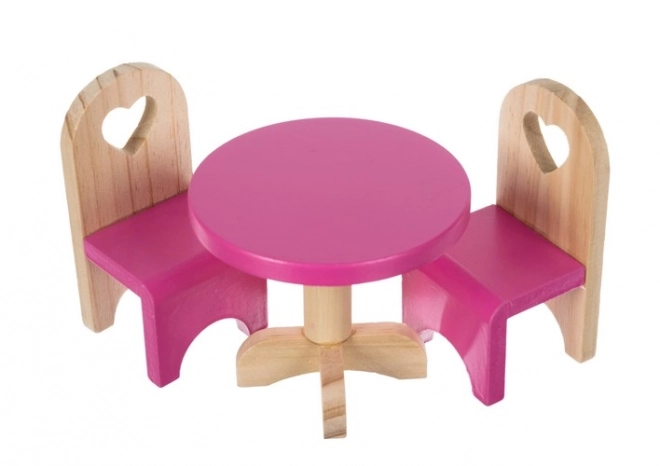 Houten poppenhuis met meubels 90 cm
