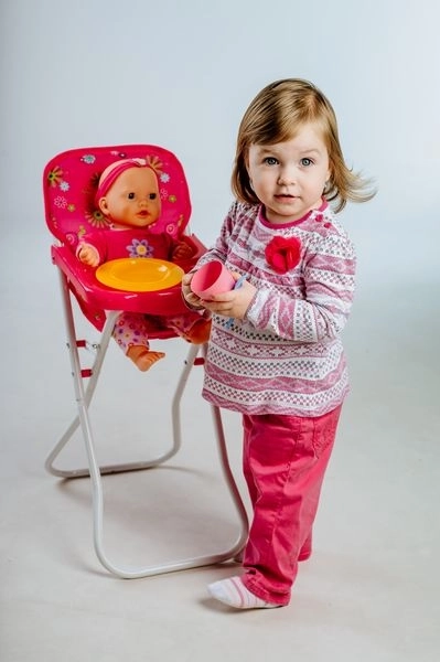High Chair for Dolls with Table
