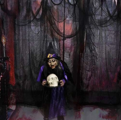 Halloweendecoratie spinnenweb 198 x 76 cm
