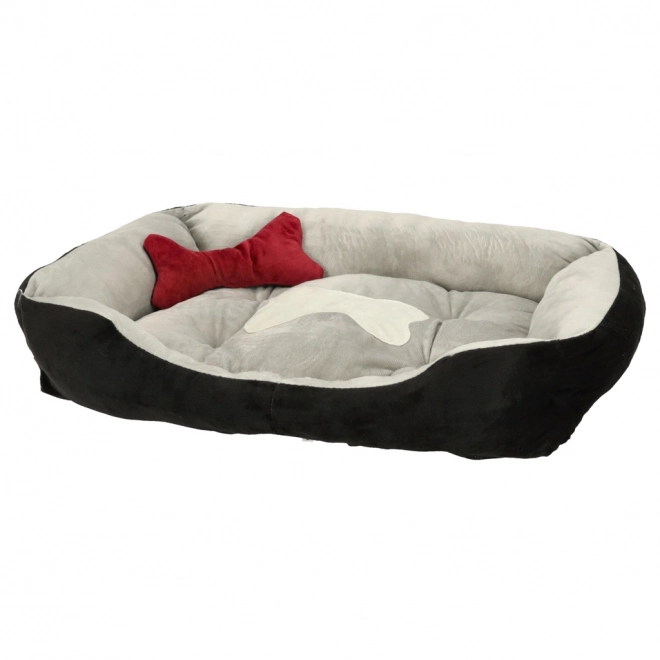 Panier pour chien et chat noir et gris