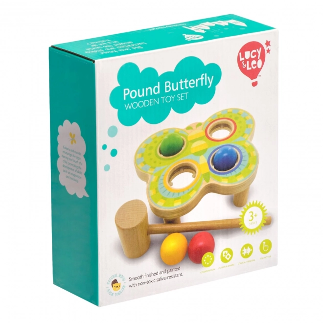 Lucy & Leo Vlinder - houten hamerbank 4 ballen