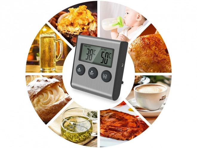 Thermomètre numérique avec sonde thermique pour viande