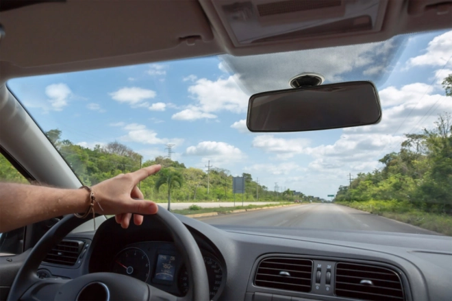 Wide Angle Car Rearview Mirror with Suction Cup