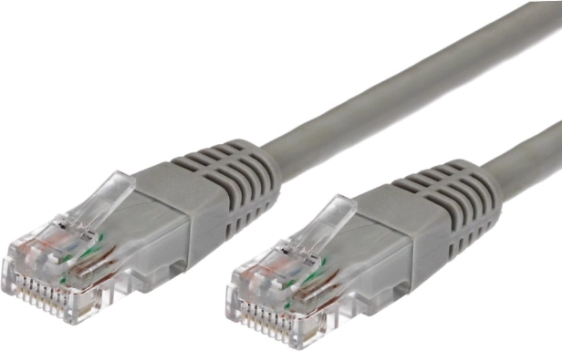 Cordon patch cat.5e RJ45 UTP 1 m gris