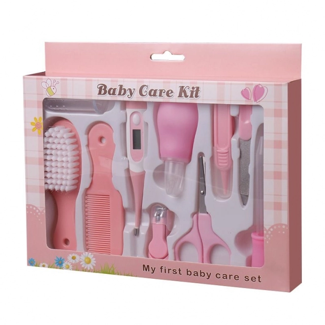 Babykleuren verzorgingsset 10 items - roze