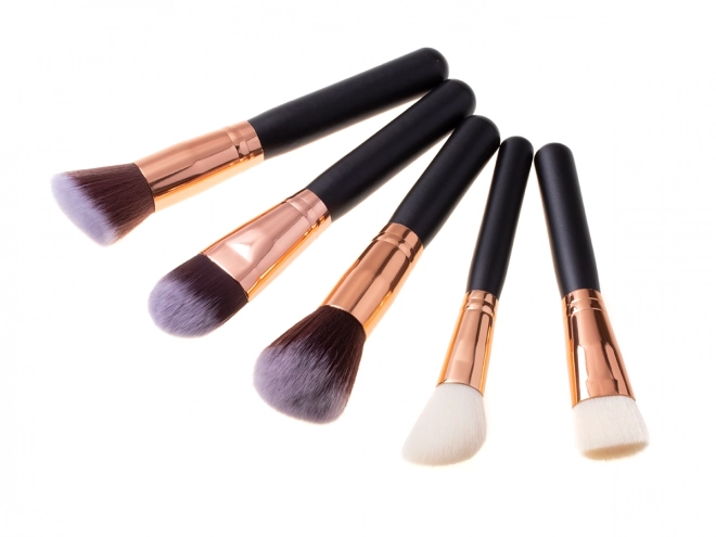 Set make-up kwasten 15st + etui - bruin