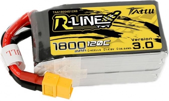 Tattu R-Line accu 1800mAh 14,8V LiPo 120C 4S1P XT60