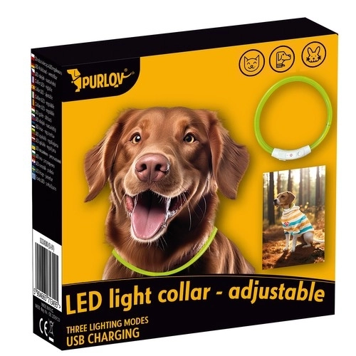 LED-Leuchthalsband für Haustiere mit USB-Ladung und Längenverstellung