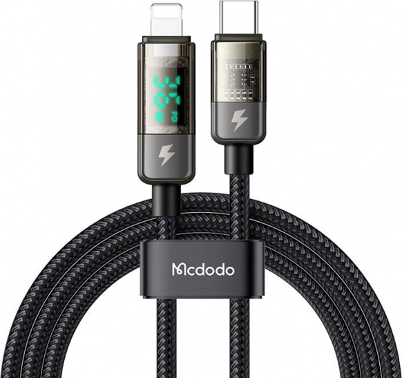 Mcdodo USB‑C to Lightning Cable with Automatic Shutoff, 36 W, 1.2 m, Black