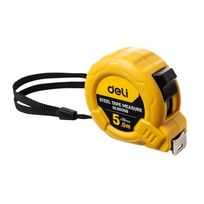 Rolmaat 5m/19mm Deli Tools EDL9005B (Geel)