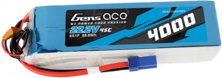 LiPo-accu Gens Ace 22,2 V 4000 mAh 45C 6S met EC5-connector