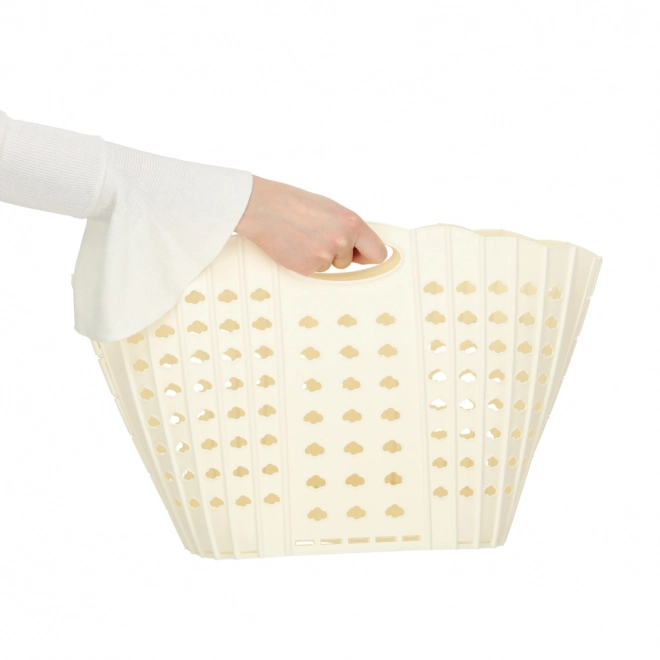 Cream Foldable Laundry Organizer