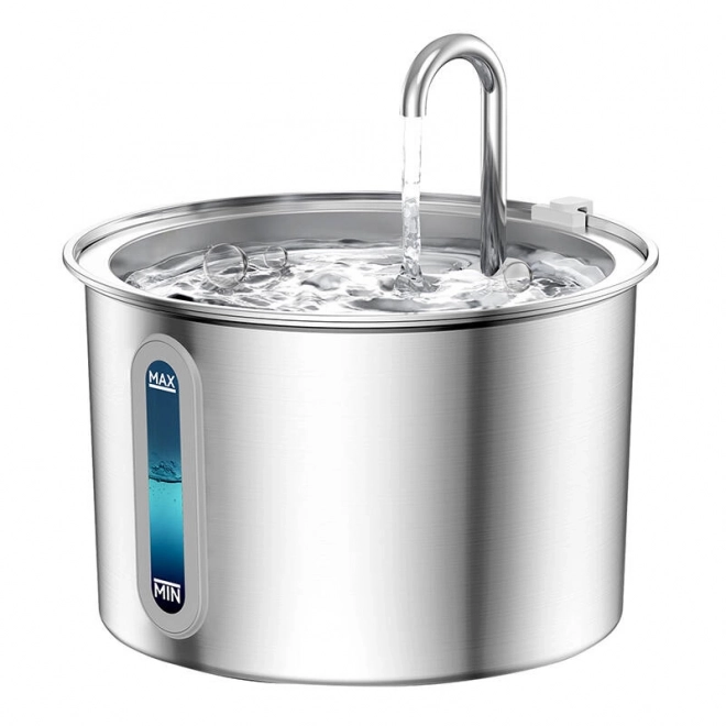 Oneisall fontaine à eau pour chiens et chats en acier inoxydable