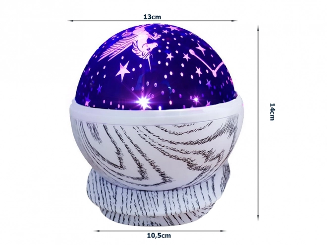 Rotating Star LED Night Lamp Projector with Unicorn Theme