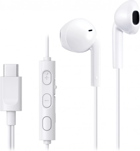 Écouteurs filaires USB‑C avec micro JVC HA‑FR17UC blancs