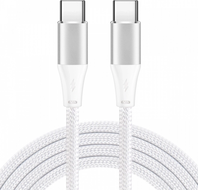 Câble USB‑C 1 m blanc 60 W PD et QC