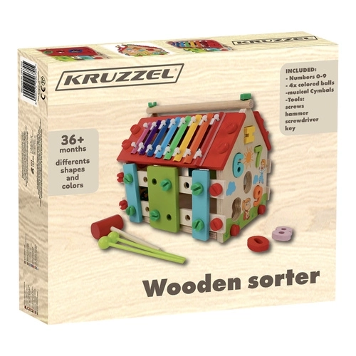 Houten educatief huisje voor kinderen DIY