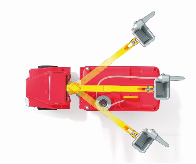 Androni Giant Trucks brandweerwagen met platform en functionele sproeier - lengte 74 cm